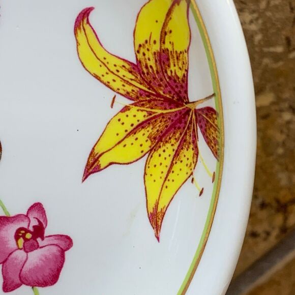 Lynn Chase Fantasia Orchids Platter 6.5 X 10" Vanity Bathroom Tray Trinket Dish - Picture 7 of 16